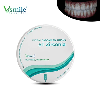 Cad Cam Zirconia Blank ST Preshaded fyrir tannendurgerð